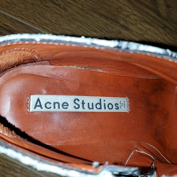 Acne Studios Snakeskin Leather Ankle Boots - Picture 7 of 8